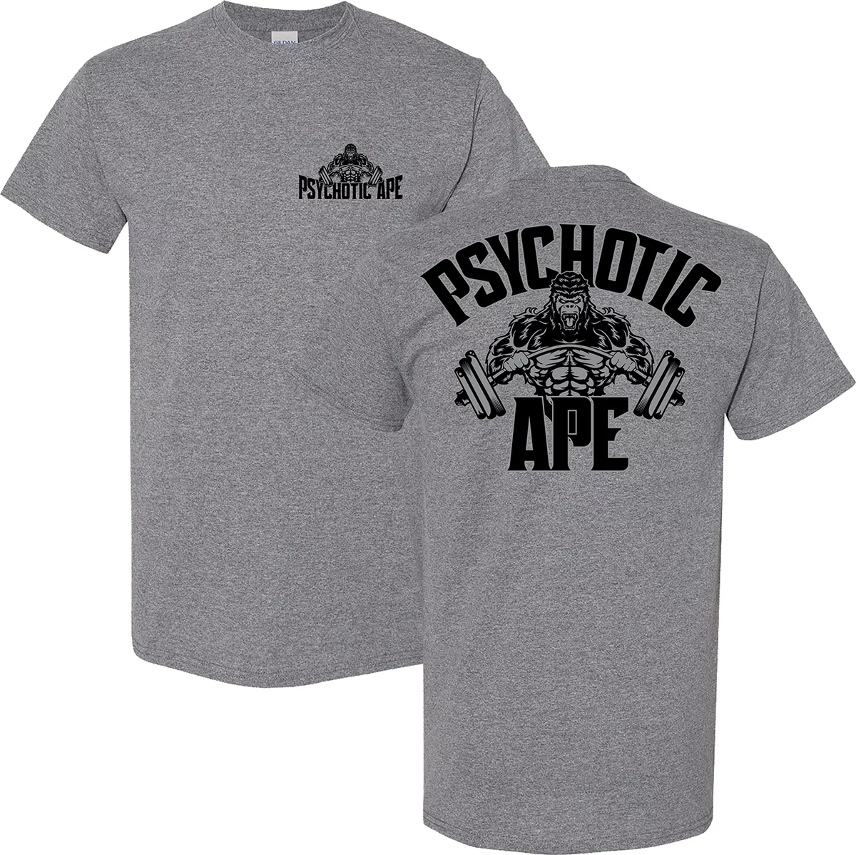 Psychoatic Ape 241 Unisex Poly-Rich T-Shirt brought to you by The Bear Traxs thebeartraxs.com